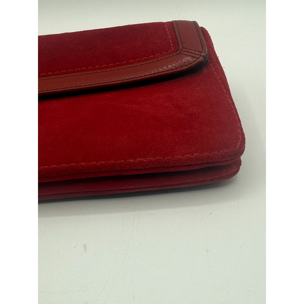 Vintage Coach Red Suede Leather Legacy Convertible Clutch Shoulder Bag 9733 - Picture 8 of 12